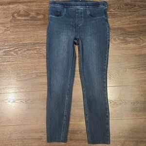❤ SPANX HIGH RISE PULL ON CROP SKINNY DENIM LEGGINGS, LARGE (10 - 12)